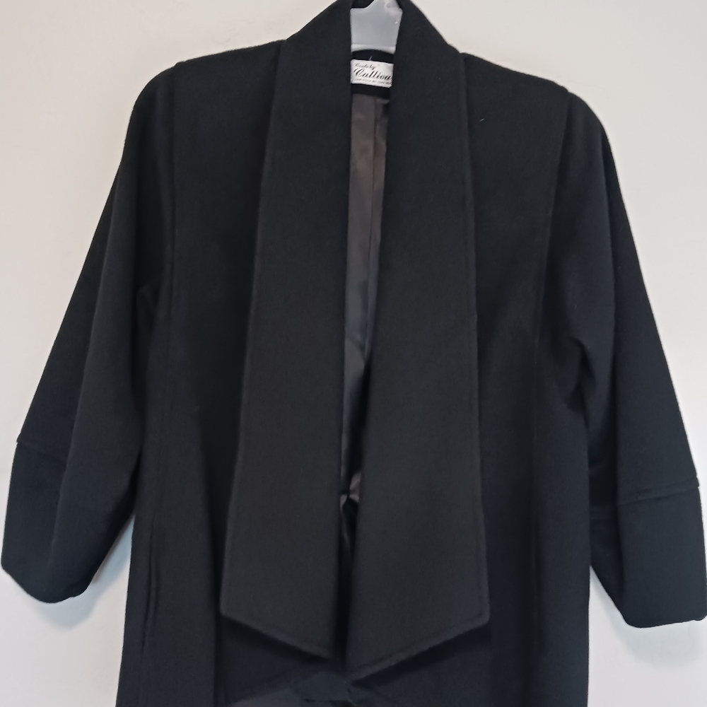 Coat by Cattiva Dillard Jacket Coat.               Sz L/XL, Black‎ Women's Wool